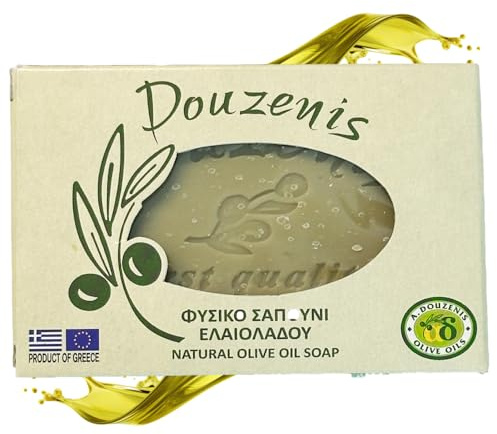 Theoni Soap Bar Made With Olive Oil - Natural Body Soap for Men & Women's Face, Hair, Body & Hands | Moisturising & Exfoliating Bath Soap For Sink & Shower Soap Bar, Gentle On Sensitive Skin [1-Pack]