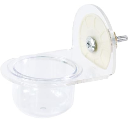 usefulbeauty Comederos para Jaulas de Pájaros,Platos de Comida Desmontables para Aves | Dispensador de Acrílico Transparente para Suministros de Mascotas para Canarios Ninfas y Loros