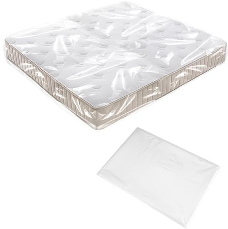 Madrassöverdrag plast 180 x 240 x 35 cm, förvaringsväska för madrasser | madrassfodral, lager, vattentätt och återanvändbart, madrasskydd för flyttning och förvaring