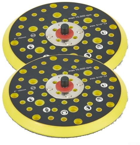 Besttoolifes Lot de disques de polissage à 52 trous en mousse microporeuse pour disque de support 150 mm