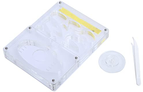 EMUKOEP Caja de Hormigas con de Alimentación de Nido de Insectos Acrílico de Calidad, Diseño Transparente para una Fácil Observación, para el Interés Científico del Niño, Color de Tira de Algodón de