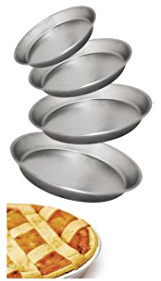 POLIART Set 4 PZ TEGLIA RUOTO per PASTIERA in Alluminio Varie Misure per Dolci Fai da Te Natalizi pasquali 24, 26, 28, 30 cm Dolci Classici Tradizionali