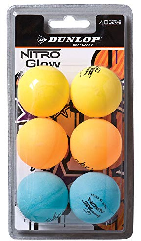 DUNLOP 6 Balles Tennis de Table BL 40+ Nitro Glow