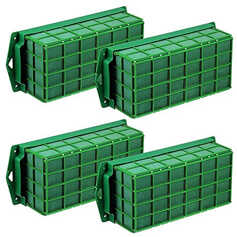 Povxlum Support de Fleur de Cage en Mousse Florale 4 PièCes avec Mousse Florale pour Bol de Cage à Fleurs pour Arrangement Floral de PièCe MaîTresse de Table