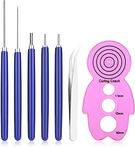 TIESOME Papier-Quilling-Werkzeuge mit Schlitz, 7-teilig Rollen Curling Quilling-Nadelstift für Kunsthandwerk DIY Papierkartenherstellung Multifunktions-Quilling-Werkzeug-Set mit Schlitz