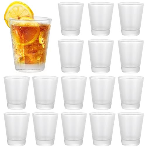 SENENQU 24 Pack Shot Glasses Set, 50ml / 1.7oz Shot Glass with Heavy Base, Cystal Clear Glass Shot Cups for Vodka Whiskey Cocktail Tequila Party