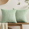 Softalker Kissenbezug 50x50 grün flauschig 2 Stücke Kissenhüllen Sofakissenbezüge Dekokissen Couchkissen Cushion Covers Kissen Aesthetic Deko für Sofa Wohnzimmer Schlafzimmer Bett Garten Frühling