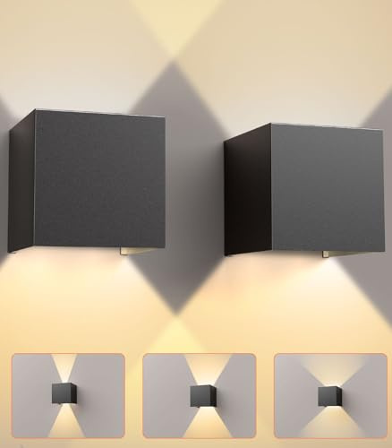 CLV Aplique Pared Exterior Interior 12W 1000LM Lampara Interior 3000K