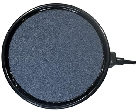 Aqua Universe Round Air Stone Disc for Fish Tank Air Pump132mm Black Frame Ideal for Aquarium and Hydroponics