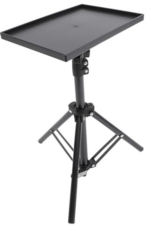 LALAFINA Soporte para Proyector Trípode Ajustable con Bandeja Plegable Multifuncional para Portátil y Tablet para Oficina y Hogar