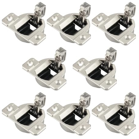 35 mm de profundidad de copa compacta, 33 bisagras de repuesto para alineación ajustable de 110 grados, durabilidad, construcción de metal compacta