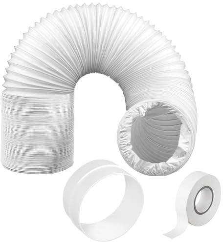 SPARES2GO Hose Pipe PVC Duct Extension Kit Compatible with Delonghi Air Conditioner fits Pinguino AC (6m, 5 Inches / 125mm)