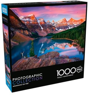 Buffalo Games - Mountains on Fire - Chip Phillips - 1000 Piece Jigsaw Puzzle for Adults - Challenging Mountain Sunset Puzzle Perfect for Game Nights - Finished Size 26.75 x 19.75