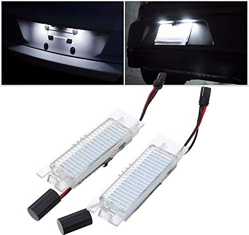 Ricoy 2 PCS 18 LED License Plate Light For Corsa C D Astra H J Insignia 6000K (Pack of 2)