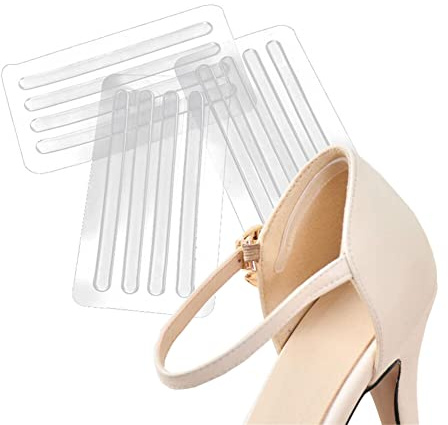 24PCS gel silicona transparente para mujeres y niñas, delgado, autoadhesivo, para el talón, antideslizante, para aliviar el dolor, zapatos, plantilla de cojín, cuidado fijo,