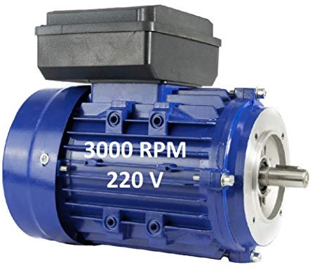 Moteur électrique monophasé 2,2 kW/3 CV 220 V 3000 tr/min B14 (140 mm) taille 90L - axe 24 mm haut couple de démarrage Alren