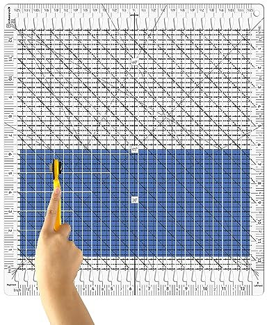 Quilt-Lineal, große Größe, 30,5 x 30,5 cm, Schlitz-Lineale zum Quilten und Nähen, Quilt-Streifen-Lineale für Stoff-Quilten, Schneiden und Nähen