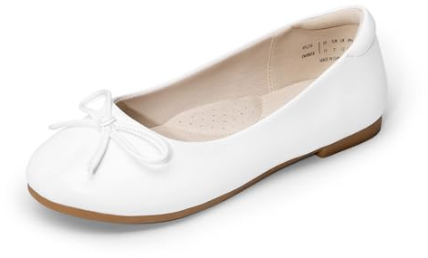 Drömpar flickor klänning skor balett platta slip-on mode rosett blomma flicka skor för bröllop, skola, fest, födelsedag