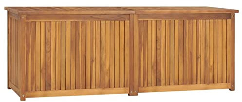 Keketa Gartenbox mit Ausreichend Stauraum Garten Aufbewahrungsbox Auflagenbox Gartentruhe Kissenbox Auflagentruhe Holztruhe für Indoor und Outdoor 150x50x55 cm Massivholz Teak