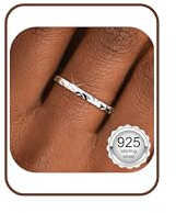 MILACOLATO Anello Argento 925 per Donne Placcato Oro Bianco 18K Geometrico | Anelli a Fascia Sottili con Confortevole Superficie di Taglio del Diamante,Anello Promessa Fidanzamento 11.5-25