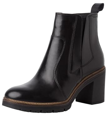 Tamaris Chelsea 1-25380-43 pour femme, Cuir noir noir, 41 EU