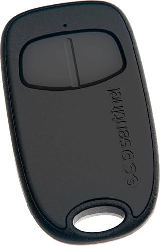 SCS Sentinel Mando a distancia SimplyControl de 2 canales – Código variable, seguridad mejorada – Alcance de 40 m – Diseño compacto negro – Accesorio para apertura de puertas – AAM0128