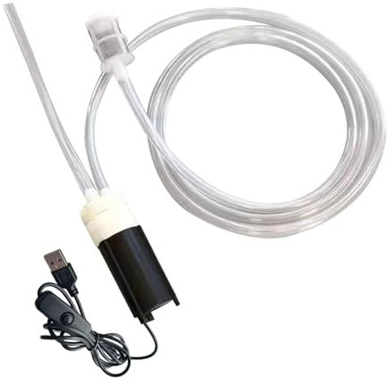 Milageto Pompa per Vino Elettrica USB Birra Pompa a Sifone Tubo a Sifone Pompa Di Trasferimento Del Liquido Dell'acqua per Secchiello Birra Damigiana, Nessuna Borsa Da Filtro