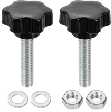 QUARKZMAN 2 Piezas Perillas De Sujeción Estrella M12 X 55mm Métrico