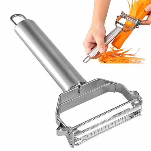 Carrot Shredder, Julienne Peeler Stainless Steel for Fruit and Vegetables, Double Sided Blade Julienne Slicer