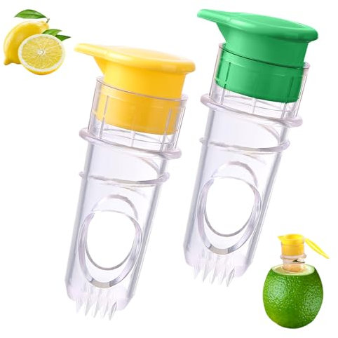 LUMOOM Presse-agrumes manuel pour citrons et oranges, 2 unités avec bec verseur