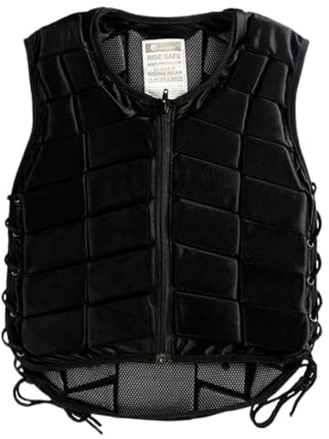 HoveeLuty Reitweste für Damen, Reitweste, Sicherheitsweste mit Stoßdämpfung, mit Reißverschluss, verstellbarem Riemen, weich und atmungsaktiv, für Damen, Jungen, Mädchen, Kinder, Stil 2