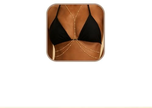 BAFUTAYAWA Cadena Corporal Dorada en Capas, Cadena de Cadera Única Y2K para Bikini y Traje de Baño, Fiesta de Verano