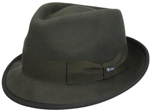LIPODO The Classic Cappello Trilby Feltro di Lana Unicolore Fascia Decorativa Made in Italy Unisex Estate Inverno
