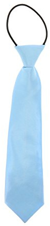Corbata para niño de color sólido – Corbata infantil preatada para niño de honor, bautizo, colección de padre e hijo – nudo preatado, azul celeste, Talla única