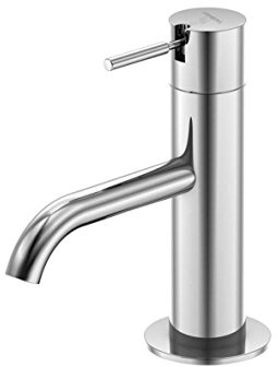 Steinberg Serie 100 Waschbecken-Armatur, edler Kaltwasser-Hahn für Küche, Bad und Garten, Chrom