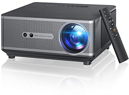 Videoprojecteur WiFi Bluetooh, YABER Projecteur Video avec 15W Haut-Parleur, 4K Supporté Full HD 1080P Vidéoprojecteur Portable, Auto Focus/Keystone Machine Optique Entièrement Scellée