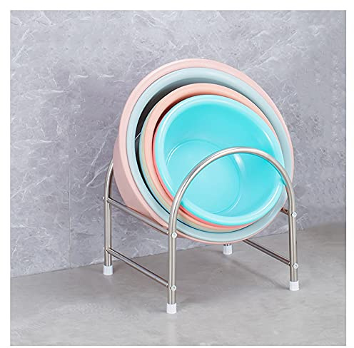 Shower Caddy Bathroom Shelf Bathroom Storage Shelves,Washbasin 2 Layer Stand Stainless Steel Floor Basin Storage Rack Toilet Toilet Place Basin Stand Bathtub Shelf Shower Organizer ( Color : A )