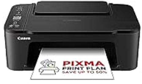 Canon PIXMA TS3550i 3-In-1 Wireless Home Office Printer, Copier, & Scanner - PIXMA Print Plan Compatible - Borderless Photo Printing - Wireless & Smartphone Print/Scan via Cloud Storage (Black)