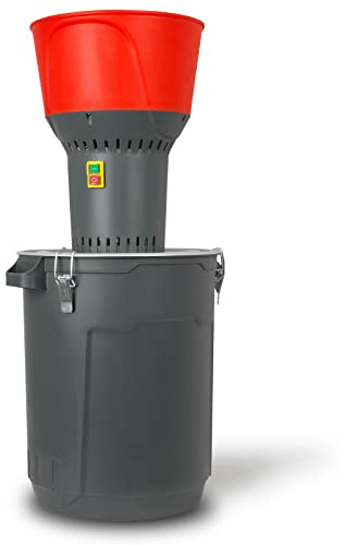 EBERTH Molino de grano eléctrico con cubo de 50L, motor eléctrico de 1300 W, tolva de 13L, 400 kg/h, molino de molienda con cuchilla de acero inoxidable, cinco tamices incl., trituradora para grano