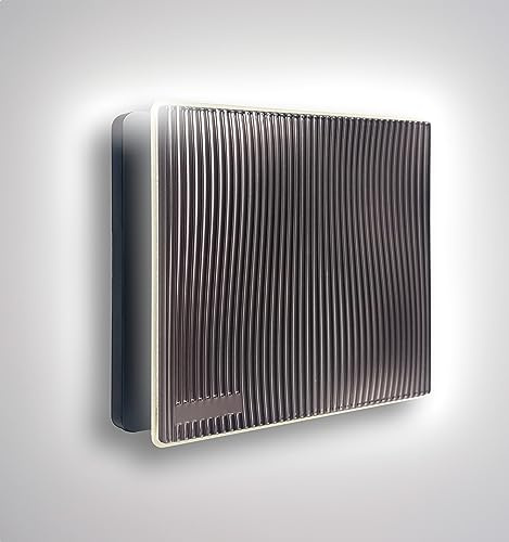 CubeTECH CTQF100t Smart LED 4 Inch Bathroom Extractor Fan w/Timer Overrun Delay. Black Silver Grooved High Airflow Silent Bathroom/Toilet Ventilation - Kitchen Ceiling Extractor - 240v