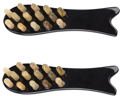 Beavorty 2stücke Fish Shaped Massage Comb Aus Natürlichem Horn Multifunktionale Haarbürste Zur Kopfhautmassage Und Entspannung Für Unterwegs Und Selbstanwendung