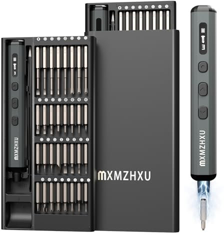 Cacciavite Elettrico, 68 in 1 Cacciavite Elettrico di Precisione con 64 Bit Magnetici, 4 Luci LED Mini Electric Screwdriver per Computer Portatili, Telefoni, Occhiali, Tastiere, Orologi e Cuffie