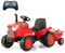 COSTWAY 12V Traktor mit Abnehmbarem Anhänger, Kindertraktor Elektrisch mit 2,4G Fernbedienung & Lichtern & Hupe & USB & MP3, Elektro Traktor für Kinder ab 3 Jahren (Rot)