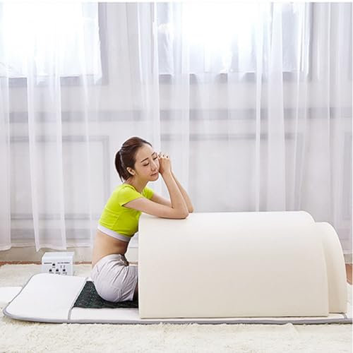 GJBMXSM Sauna a Infrarossi a Cupola PRO Far,Saune Zero Emf | Preriscaldamento in 5 Minuti,1200 W,Sauna a Infrarossi per Una Persona,Sauna Asciutta,Sauna Domestica,Pietre Terapeutiche,White