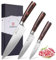 KEEMAKE Kitchen Knife Set 3-Piece - Chef Knife Set with High Carbon Stainless Steel Knives for Kitchen Ergonomic Handle for Precision Cutting, Includes Chef, Utility and Paring Knife Set