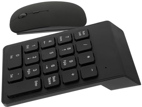 MUELODSIC Clavier Numérique sans Fil et Souris Compacte pour Ordinateur Portable et Portable avec sans Fil Pratique Accessoires Informatiques Adaptés Bureau Maison