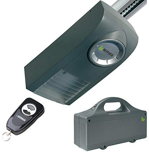 Berner GA101 accionamiento para puerta de garaje con batería opcional, también con panel solar (GA101 con batería)