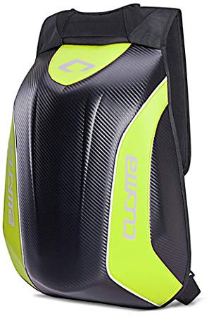 Motorrad Hartschalen Rucksack Bagtecs Carbon 30L neon gelb