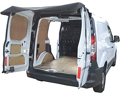UK Custom Covers To Fit Ford Transit Connect (2014 Onwards) Tailored Rear Barn Door Awning Cover Black - BDC576BLACK