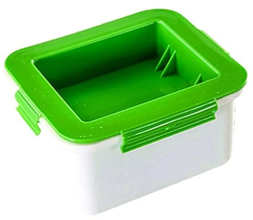 NIWWIN Tofu-Pressform, Tofu-Pressen-Set, Tofu-Box, Tofu-Sieb, hausgemachter Sojabohnen-Quark, DIY, Kunststoff, Tofu-Käsepresse, integrierte Drainage, für Zuhause, Küche, Kochwerkzeug (grün)